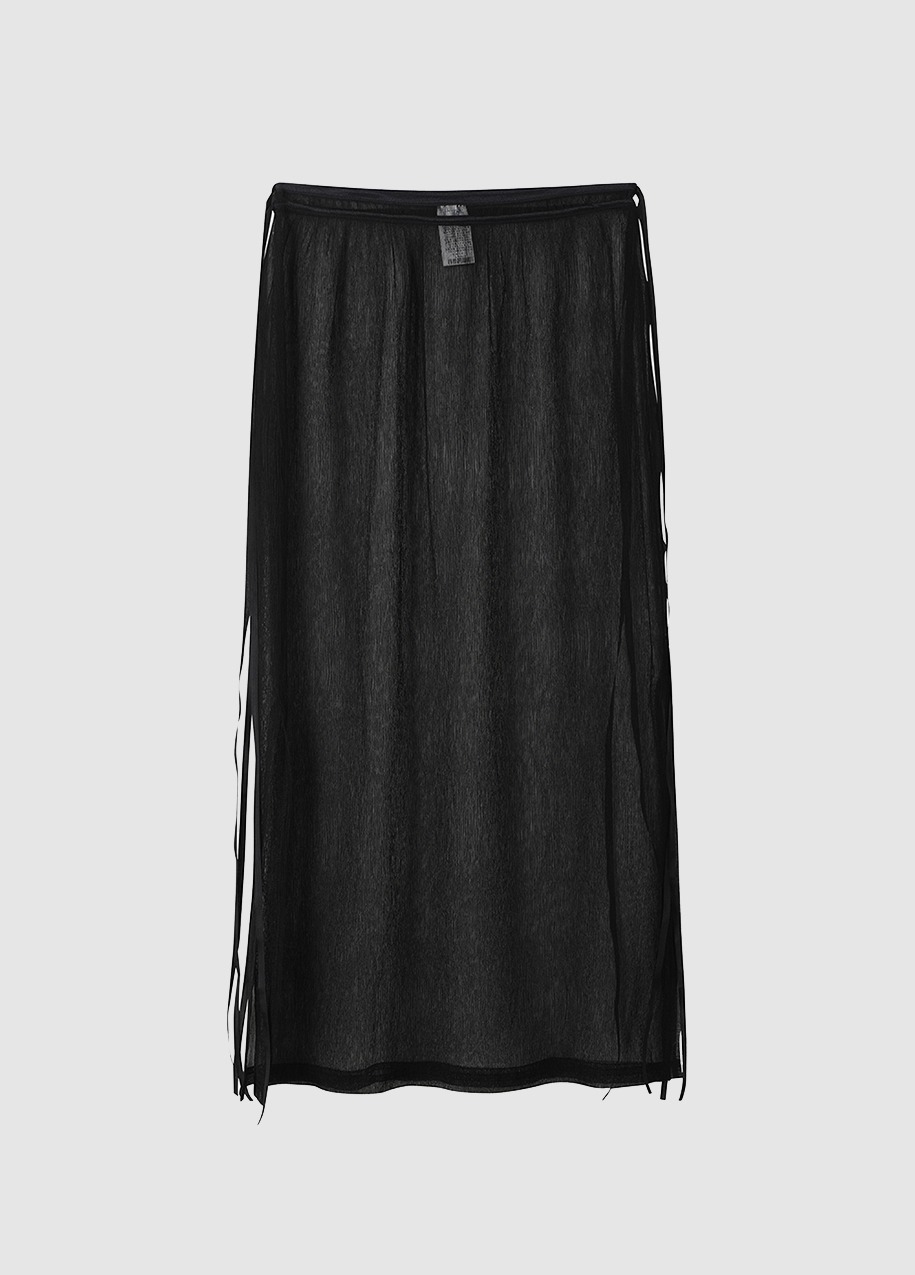 see-through layering skirt