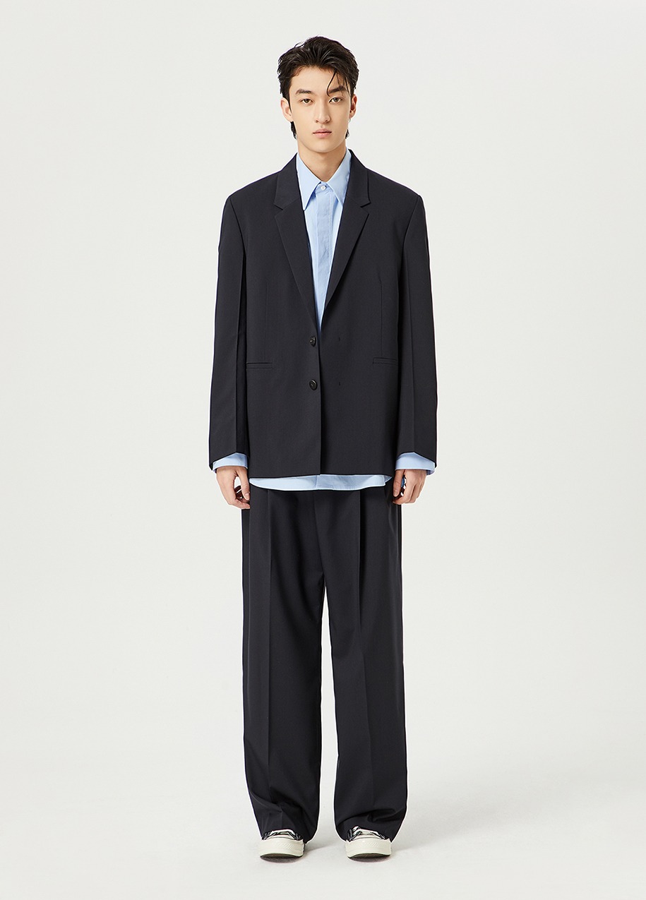 Tailored minimal single blazer