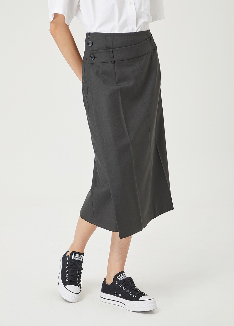 Layered detail formal skirt
