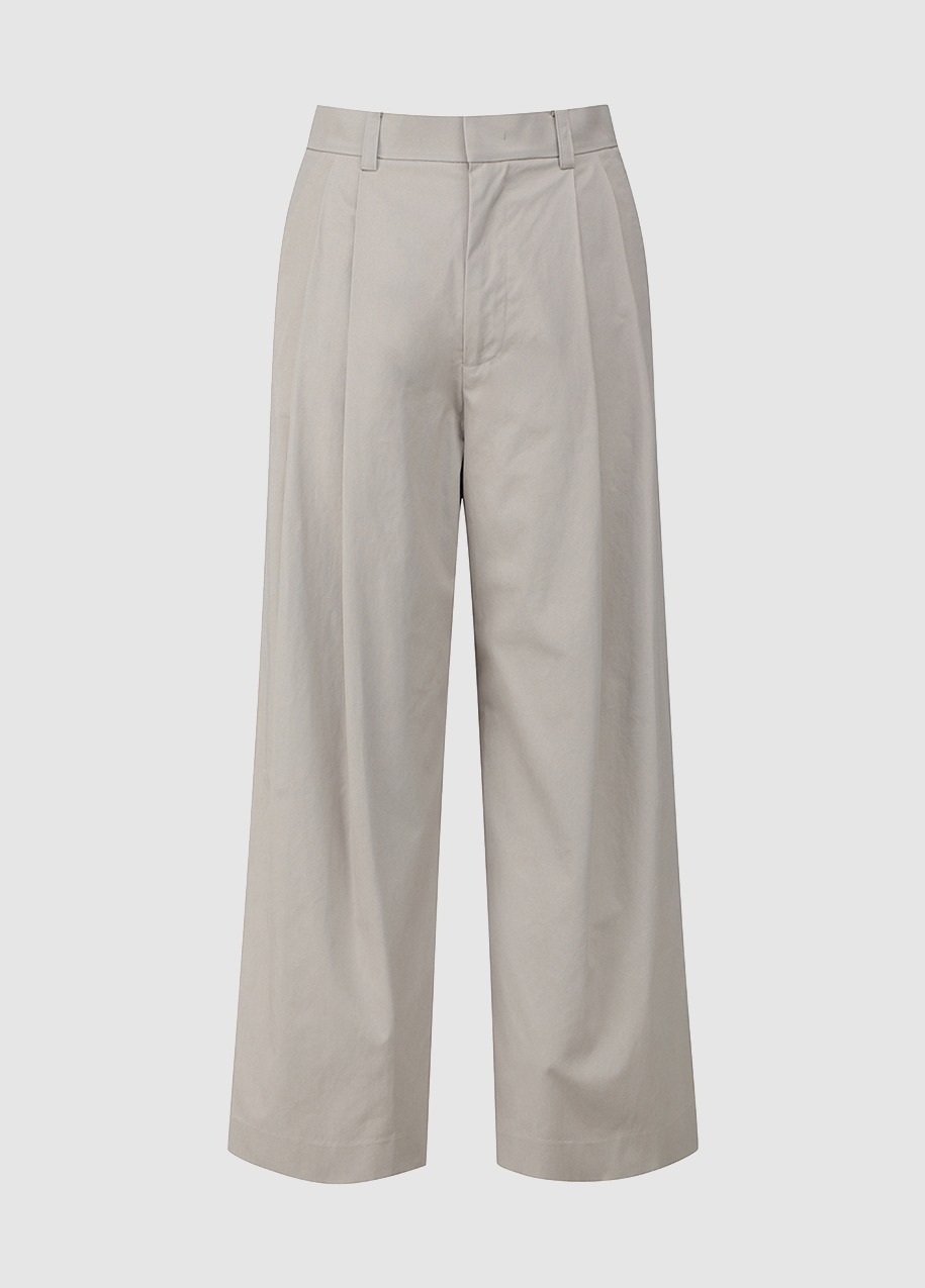Two-tuck volume wide pants