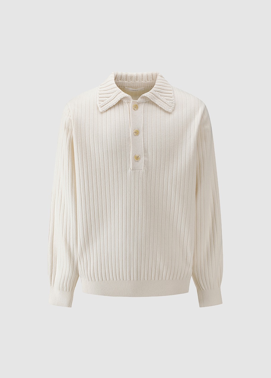 Shirt collar sweater pullover