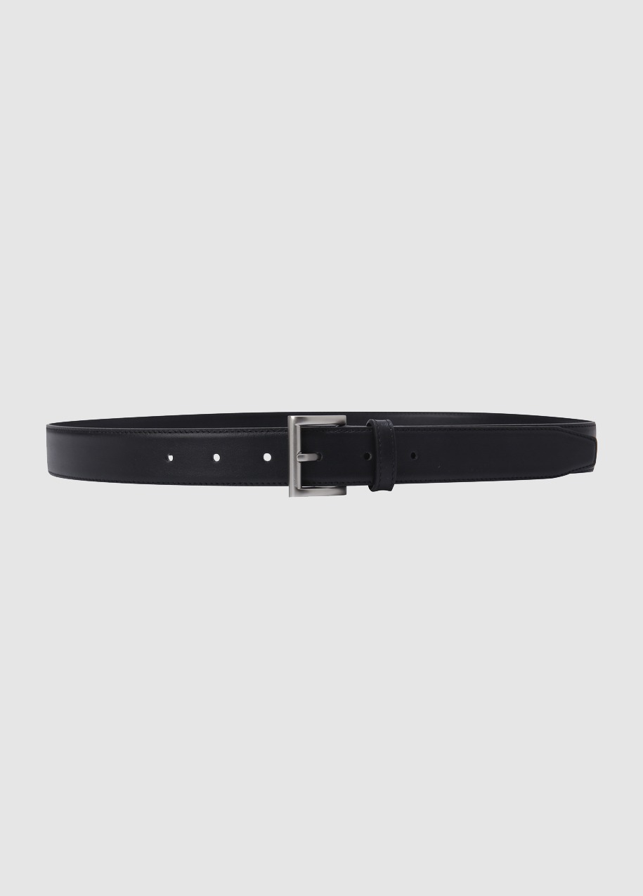 Square basic leather belt