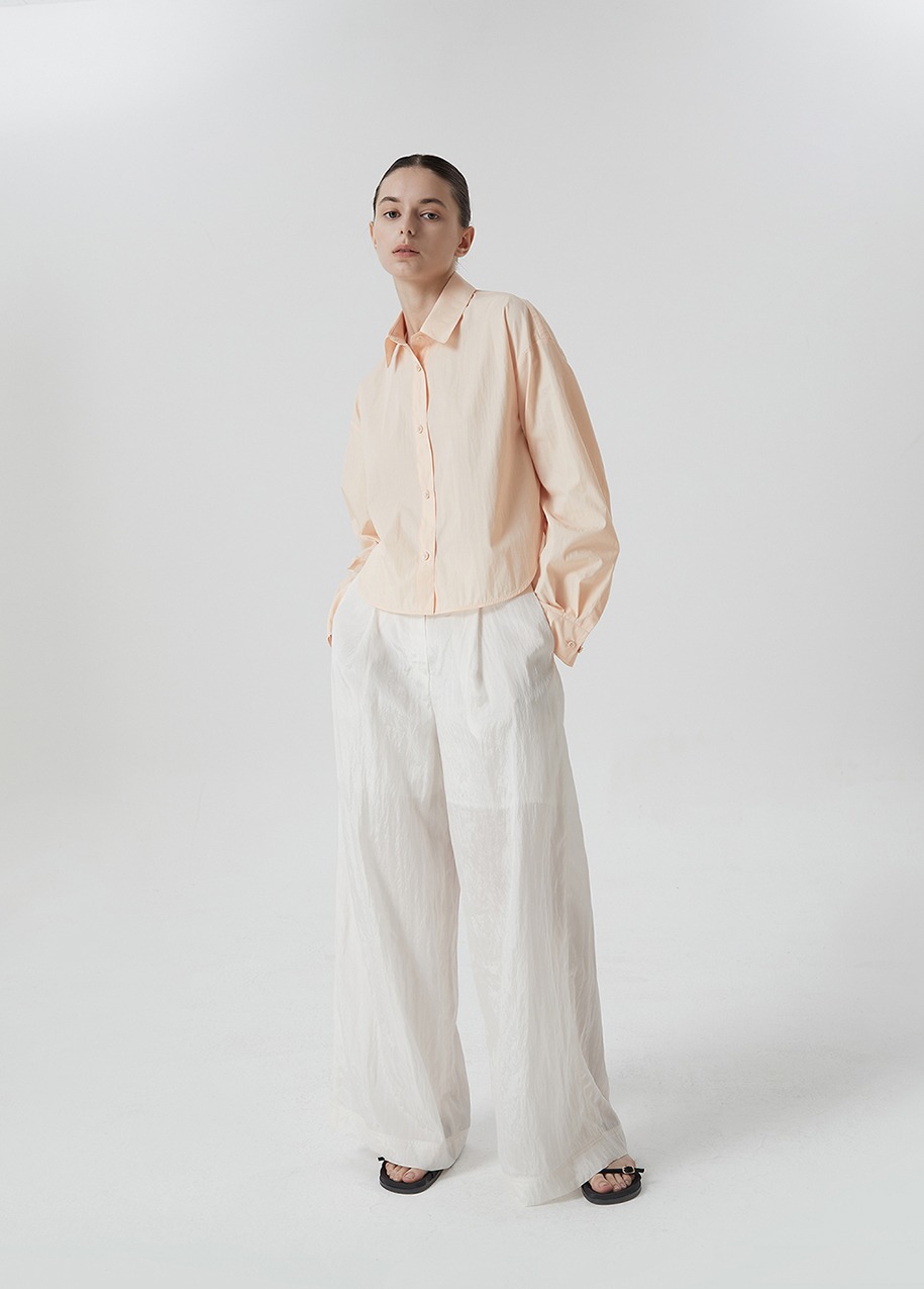 pleated back banding trousers