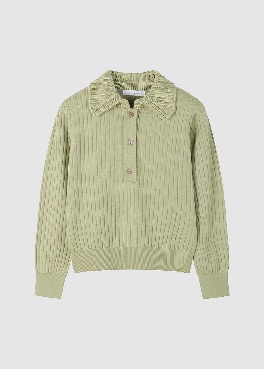 Shirt collar sweater pullover
